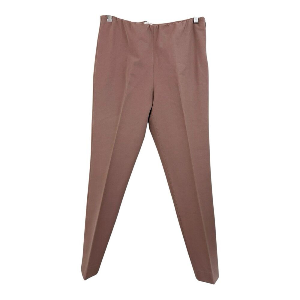 Reset R Label Pants Womens Sz Medium Ankle Side Zip Beige Elastic Waist